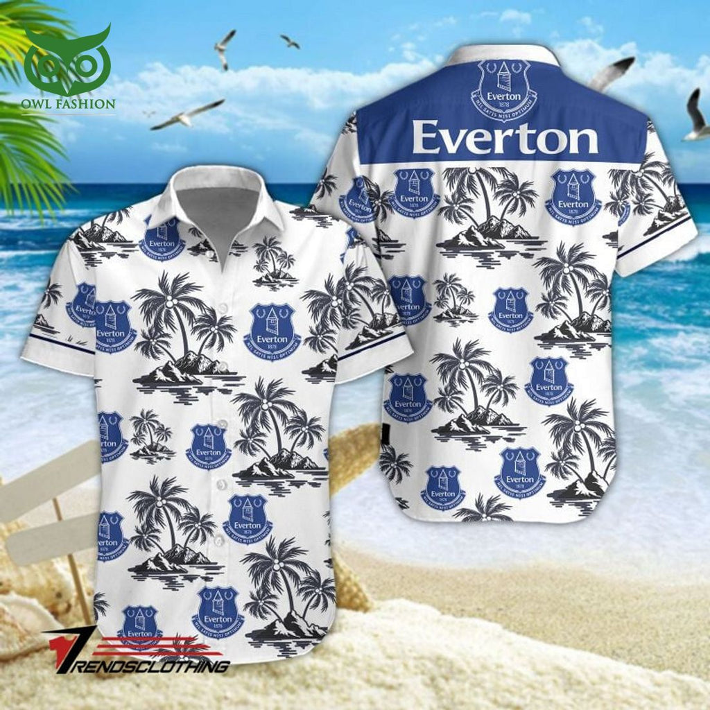 Everton F.C Premier League White Hawaiian Shirt