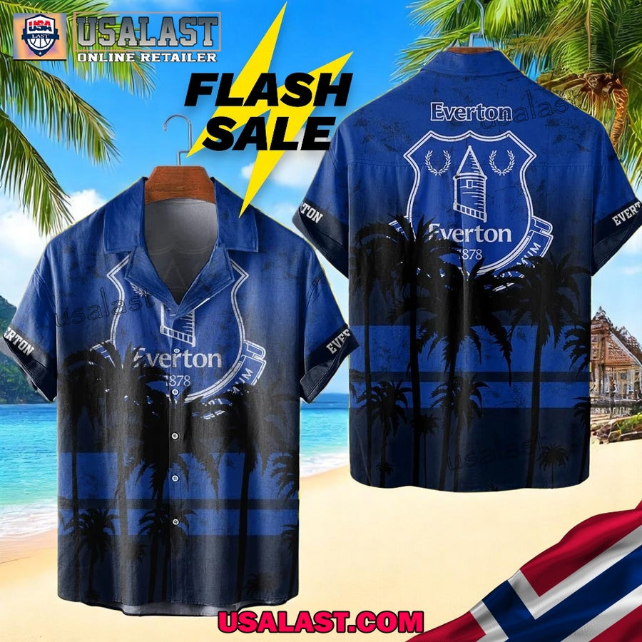 Everton FC Coconut Tree Style Hawaiian Shirt