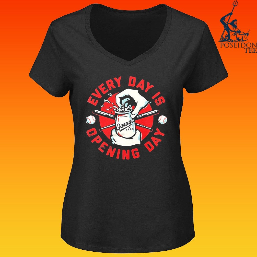 Every Day Is Opening Day Garage Beer T-shirt