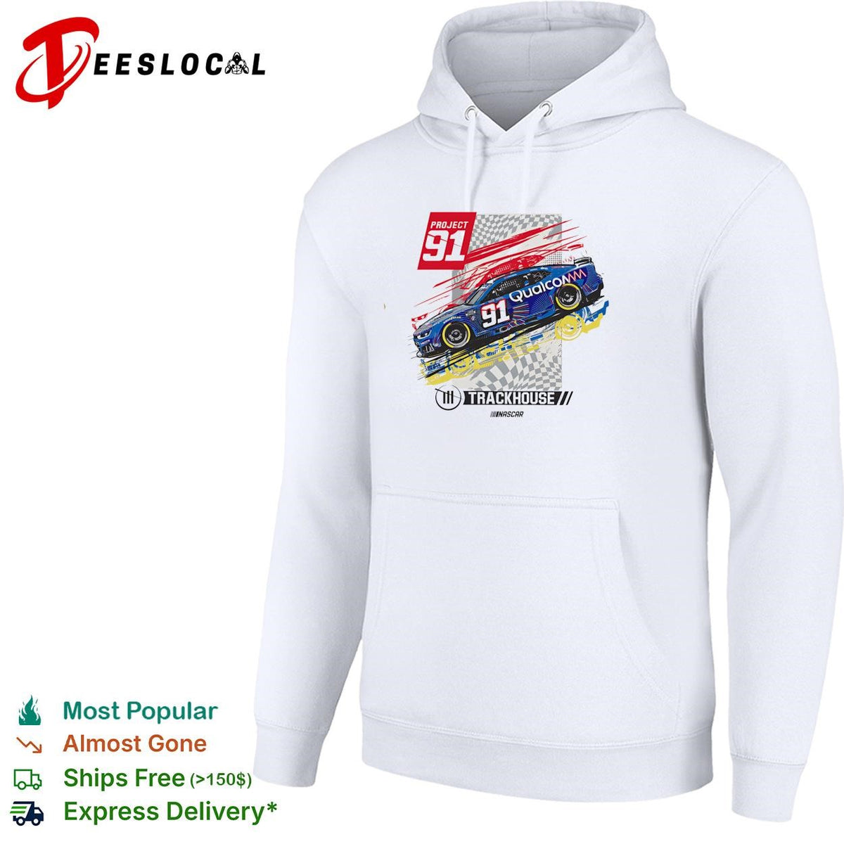 Project 91 Qualcomm Trackhouse NASCAR racing graphic shirt