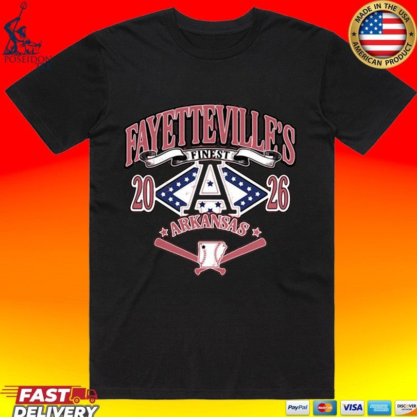 Fayetteville’s Finest Baseball Arkansas 2026 T-shirt