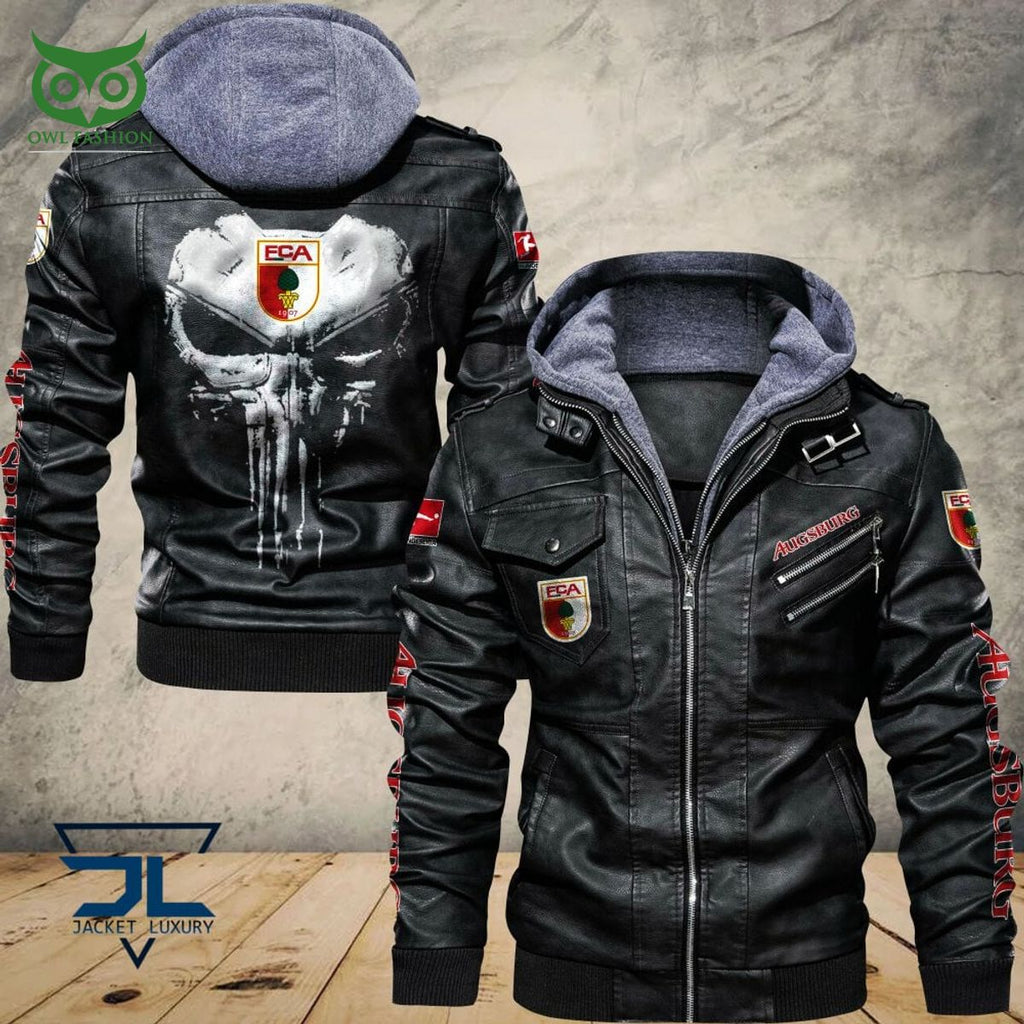 FC Augsburg Bundesliga Germany League 2D Leather Jacket