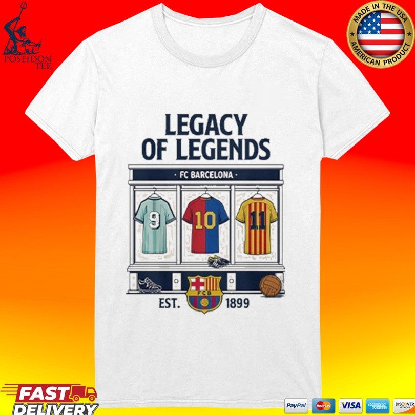 Fc Barcelona Legacy Of Legends Est 1899 T-shirt