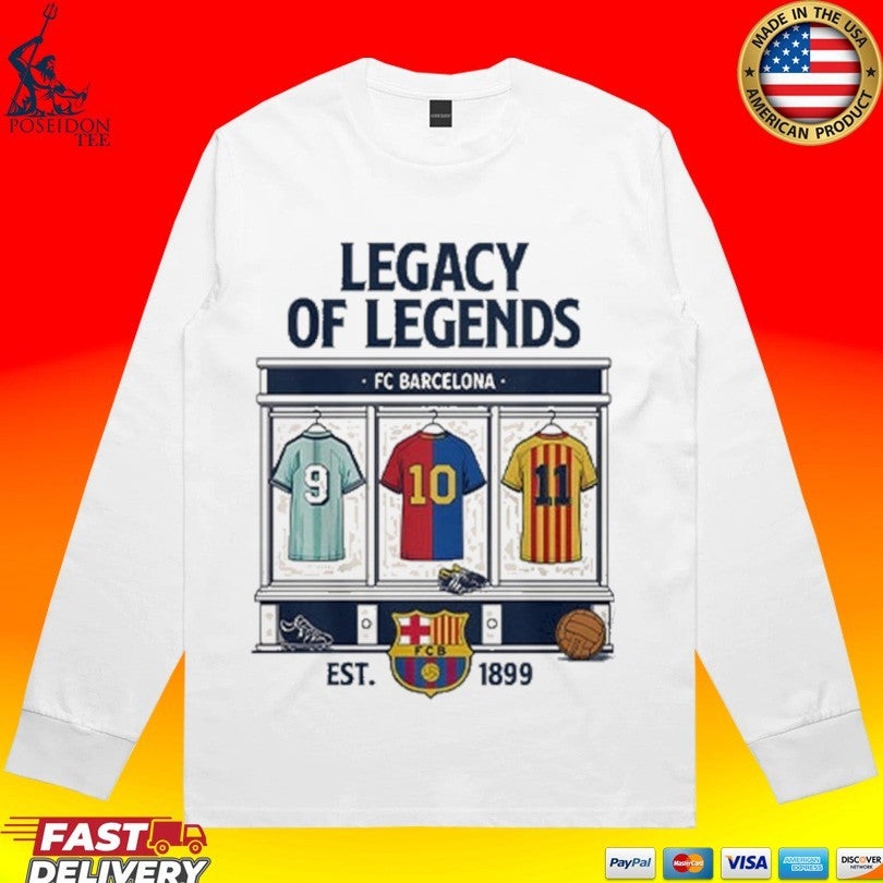 Fc Barcelona Legacy Of Legends Est 1899 T-shirt