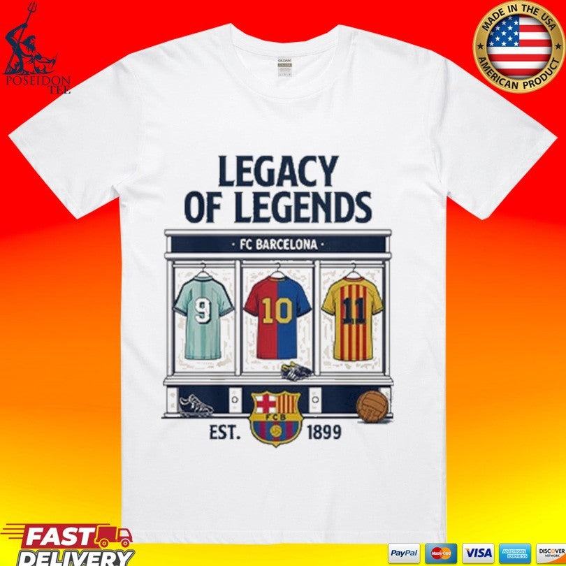 Fc Barcelona Legacy Of Legends Est 1899 T-shirt