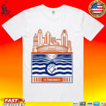 Fc Cincinnati Stadium With River And Flag T-shirt