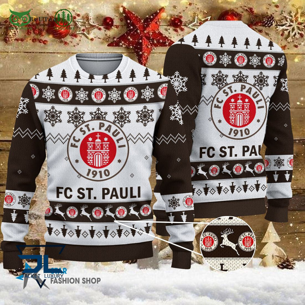 FC St. Pauli Bundesliga Football 3D Ugly Sweater
