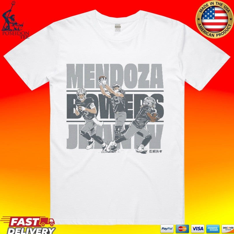 Fernando Mendoza, Ashton Jeanty & Brock Bowers Vegas Trio T-shirt