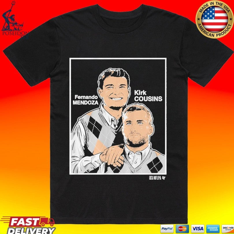 Fernando Mendoza & Kirk Cousins Family Portrait T-shirt