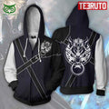 Final Fantasy Cloud Strife Cosplay Zip Up 3D Hoodie