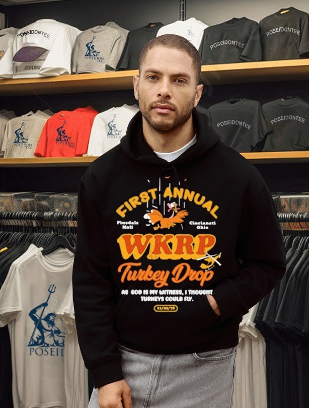 First Annual Wkrp Turkey Drop As God Is My Witness I Thought Turkeys Could Fly T-shirt