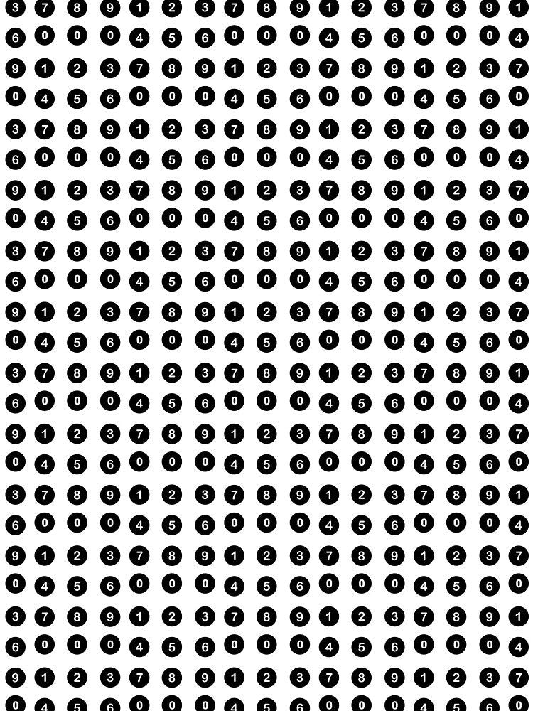 Numbers sticker in black circles by Numbers-Art