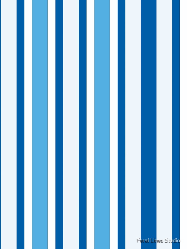 sky blue plain stripes by Feral Lines Studio