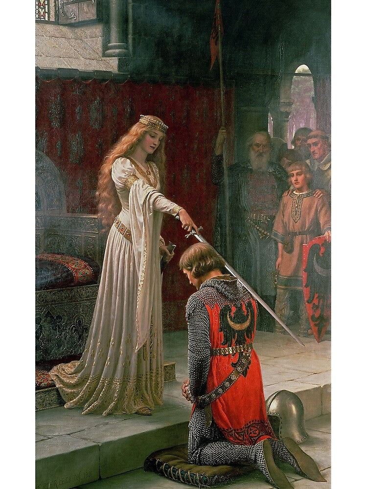 The Accolade – Edmund Blair Leighton Chivalry Medieval Knighting Ceremony (1901) by Art Outlaws