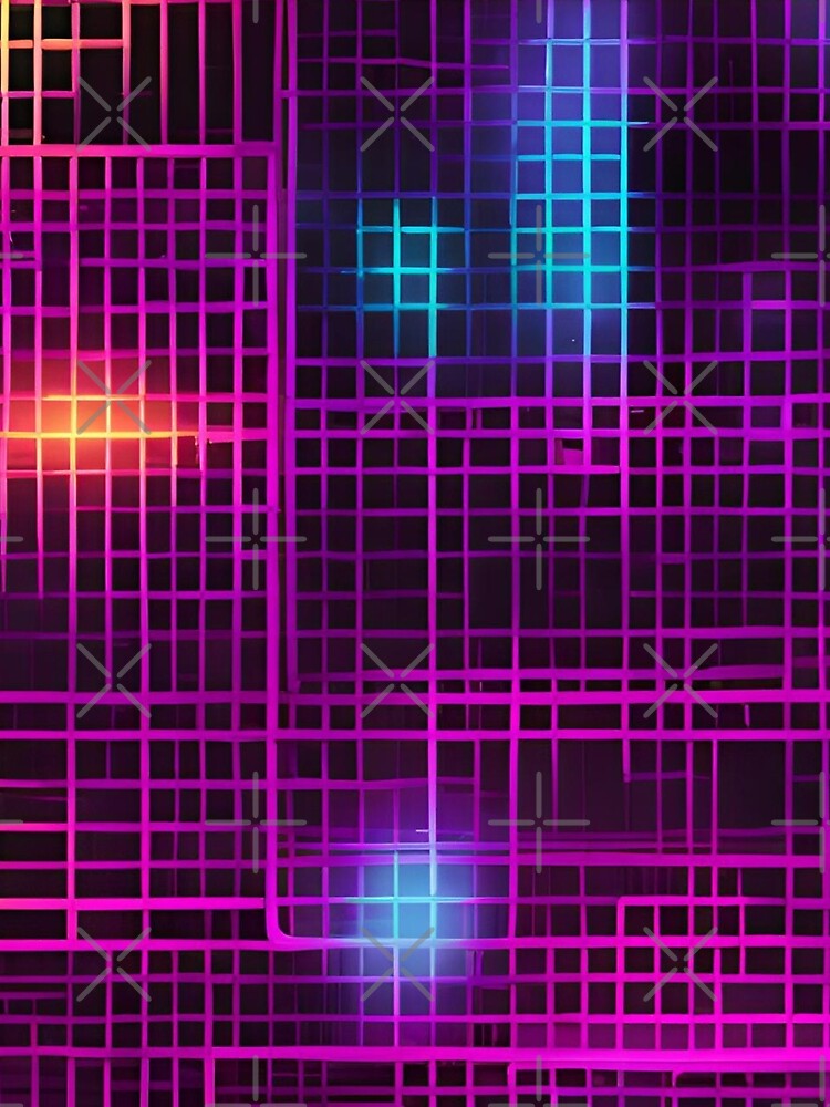 Futuristic Glowing Neon Grid by Have Mercy