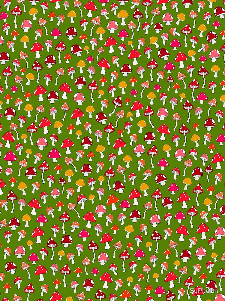 Groovy Shrooms (Avocado Green) by SyPhelan
