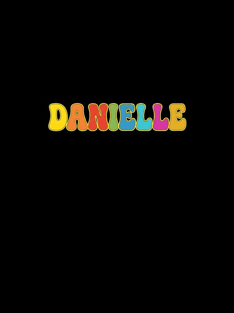 ❤️ Danielle Personalized Name Wavy Retro Shirt, Coffee Mug, Sticker Gift by HelixPedia