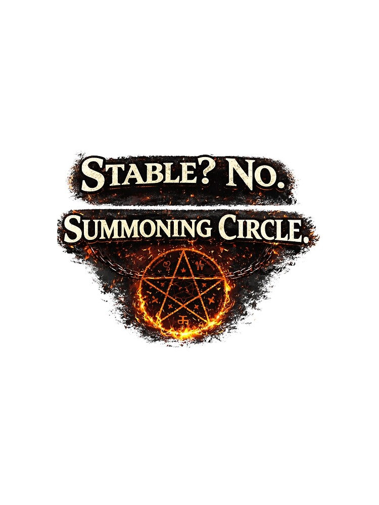 Stable No Summoning Circle Funny Horse Shirt by inkstablestudio