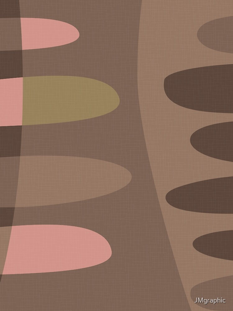 MCM abstract shapes - warm brown and soft pink by JMgraphic