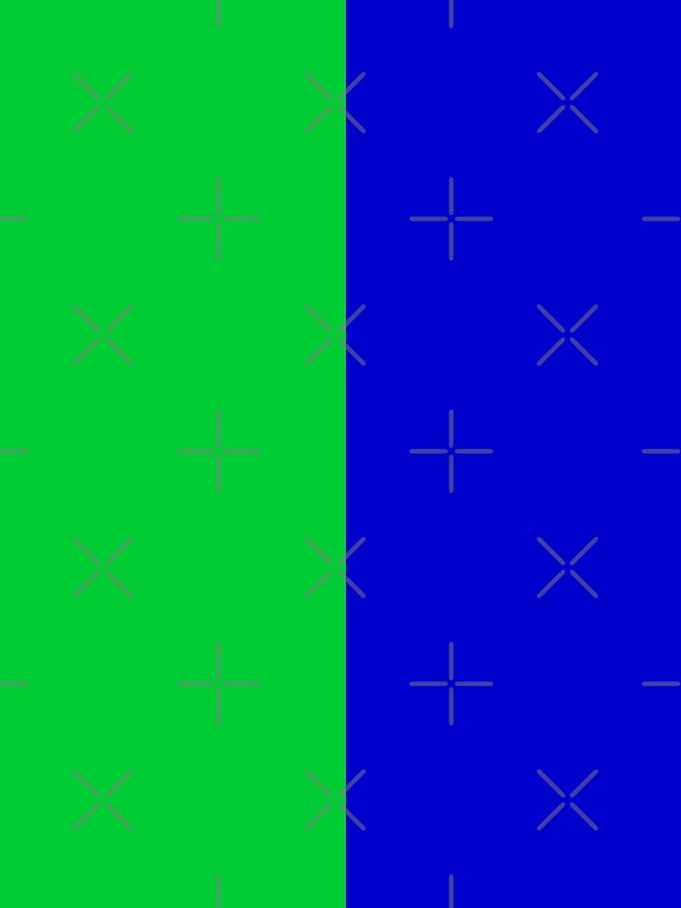 Green Blue Two Tone Color Split by PatternTitan