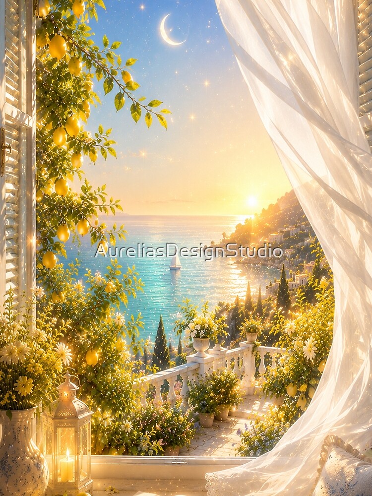 Window View Summer Art by AureliasDesignStudio