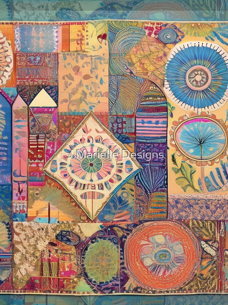 Retro Hippie: Patchwork Mandala by J Marielle Designs