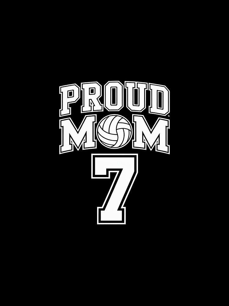 Custom Proud Volleyball Mom Number 7 by fferomananul