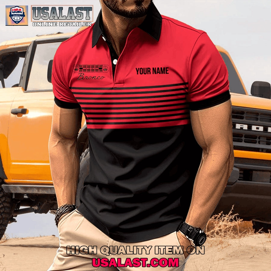 Ford Bronco Custom Name Men Polo Shirt