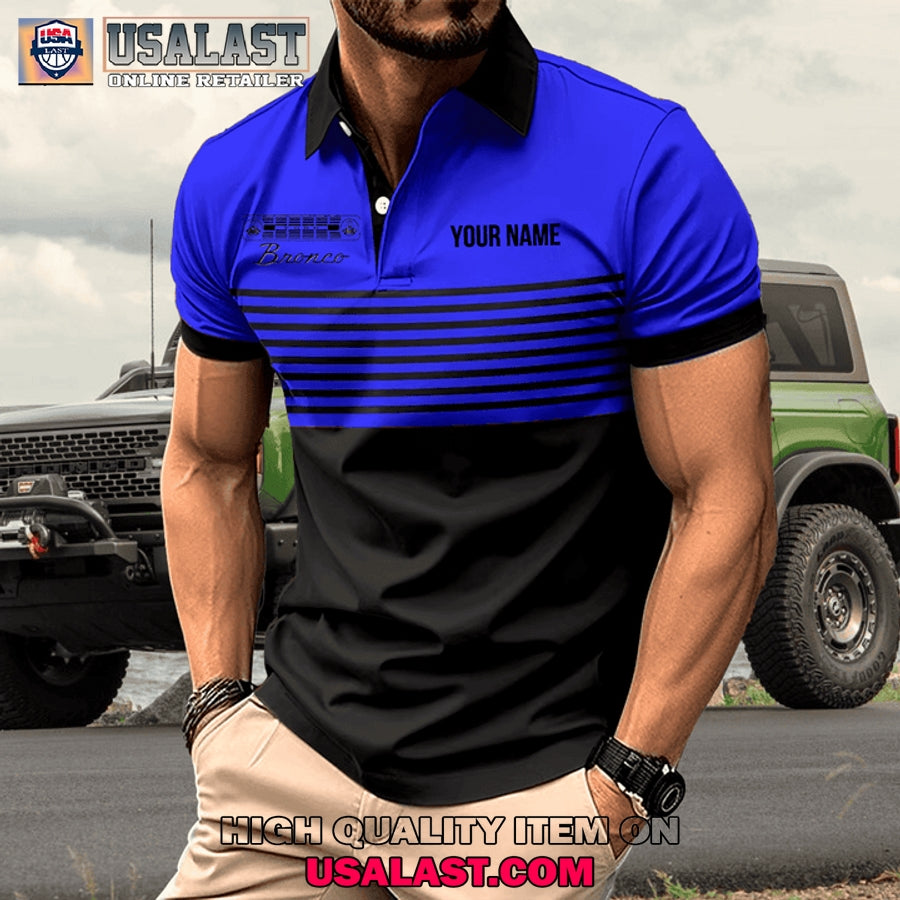 Ford Bronco Custom Name Men Polo Shirt