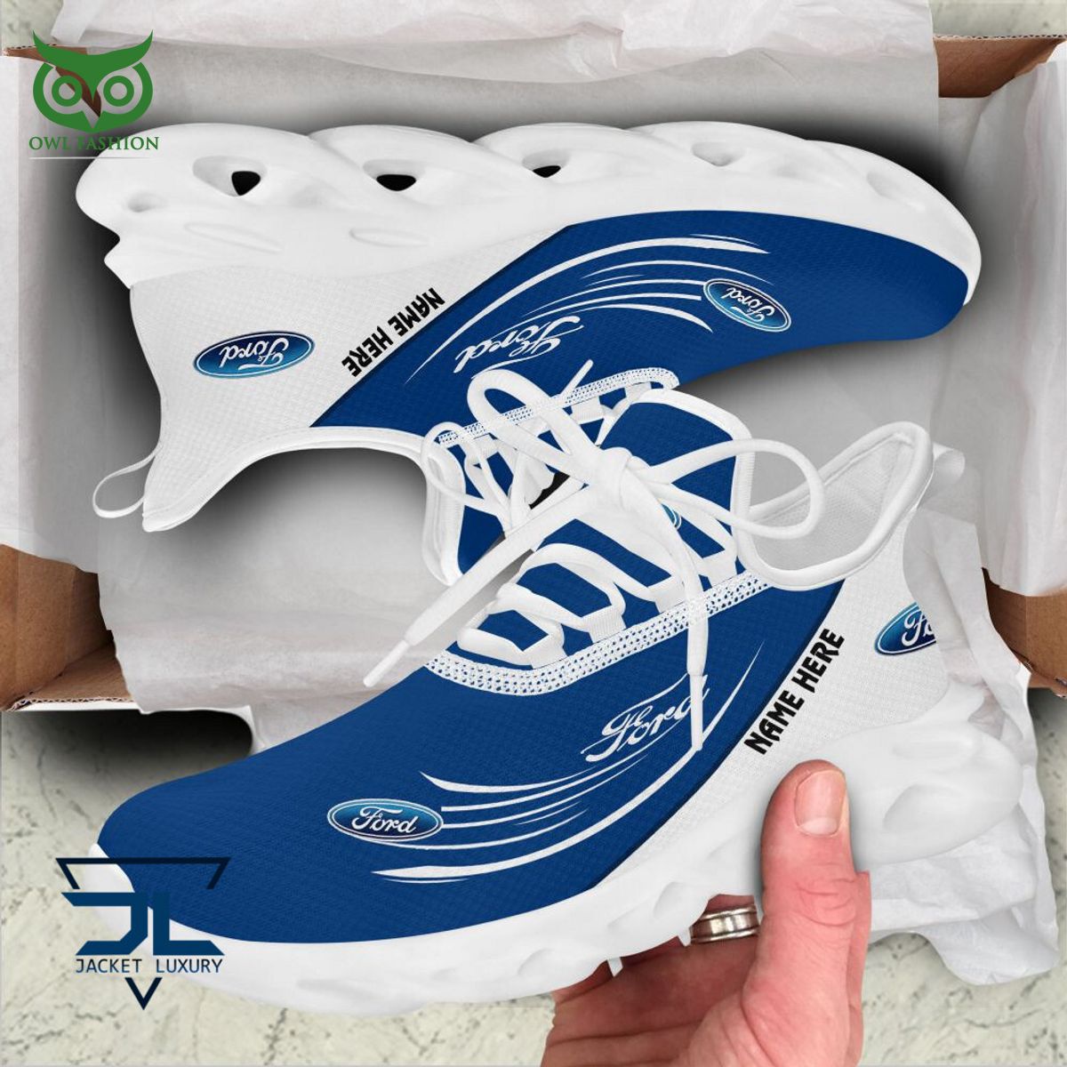 Ford Car Brand Logo Personalized Max Soul Shoes