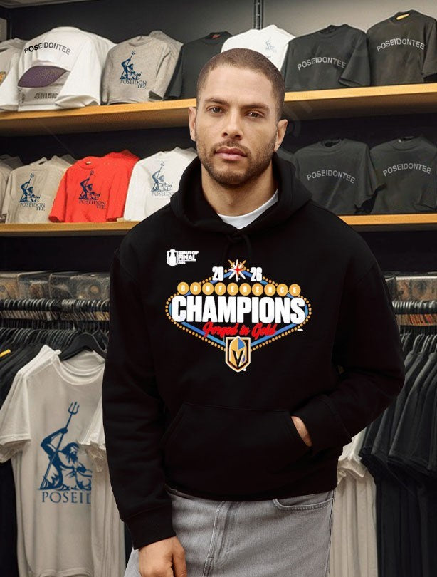Forged In Gold Vegas Golden Knights 2026 Nhl Western Conference Champions Hometown T-shirt