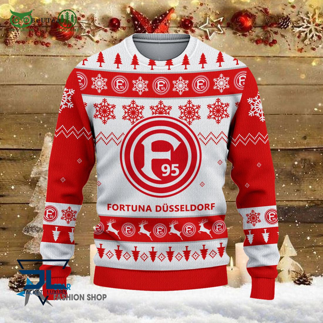 Fortuna Dusseldorf Bundesliga Football 3D Ugly Sweater