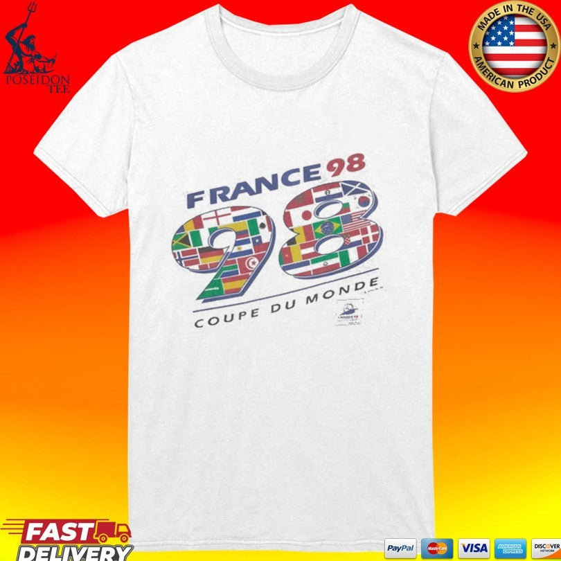 France 98 Coupe Du Monde Flag Numbers T-shirt