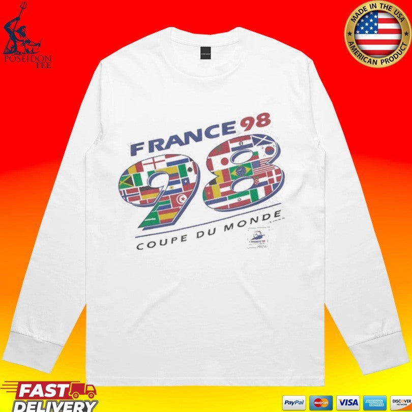 France 98 Coupe Du Monde Flag Numbers T-shirt