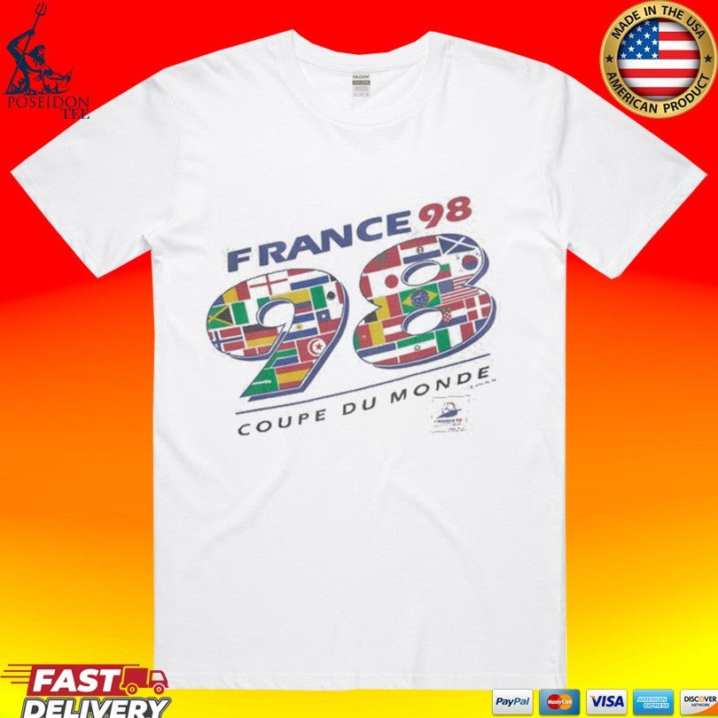 France 98 Coupe Du Monde Flag Numbers T-shirt