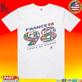France 98 Coupe Du Monde Flag Numbers T-shirt