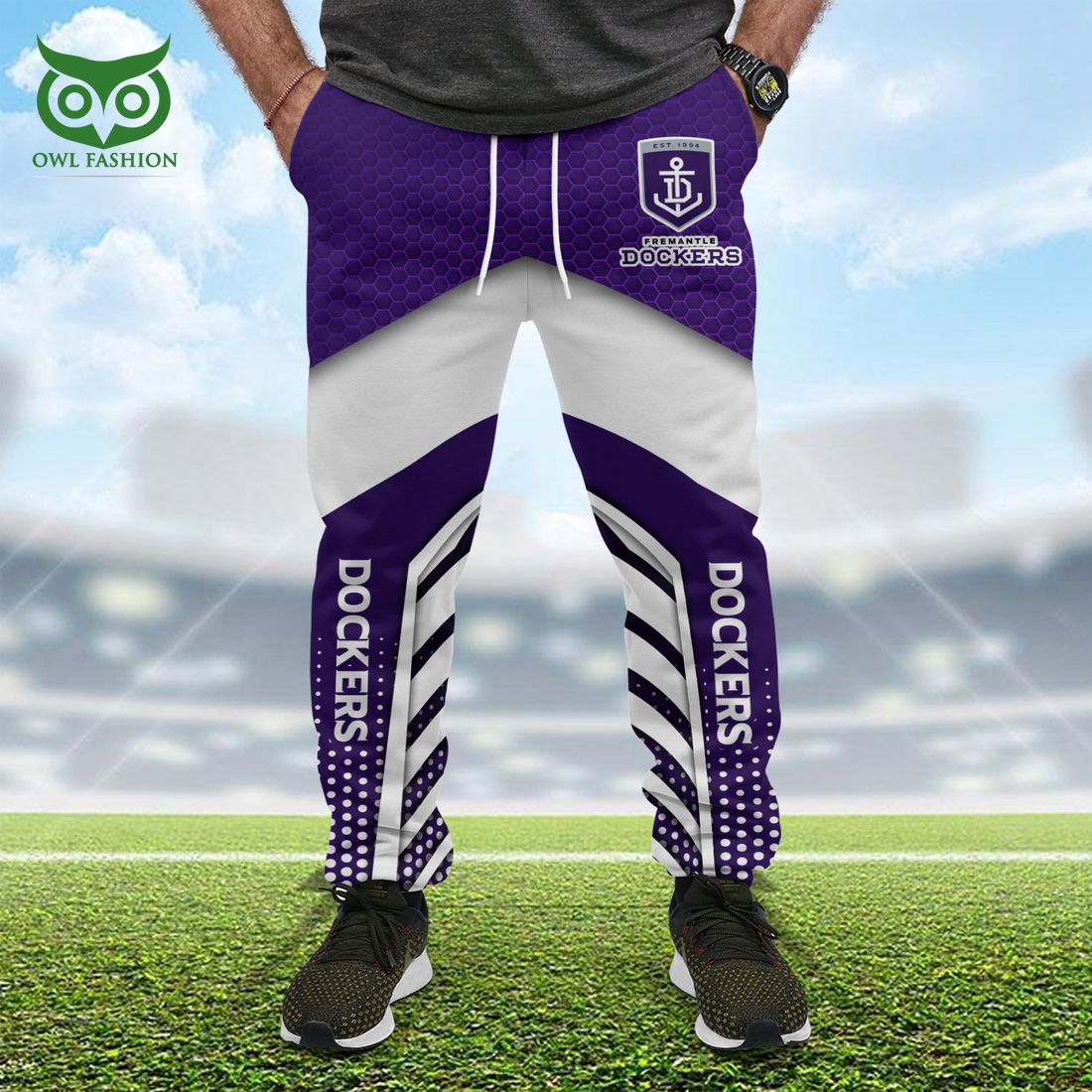 Fremantle Dockers AFL Purple 3D Sweatpants