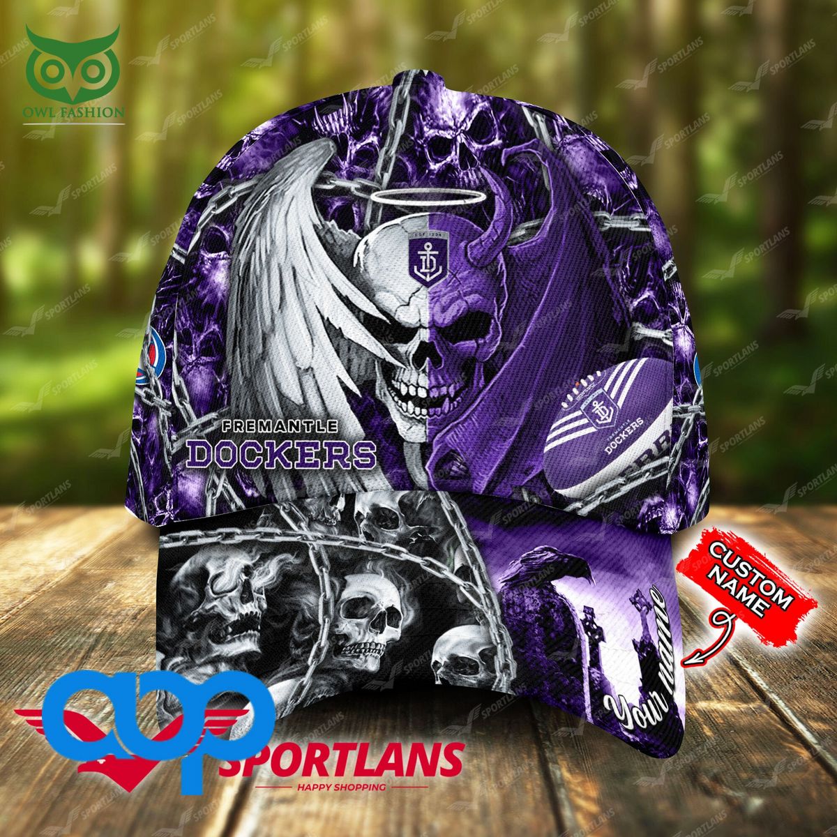 Fremantle Football Club AFL Personalized 3D Printed Cap