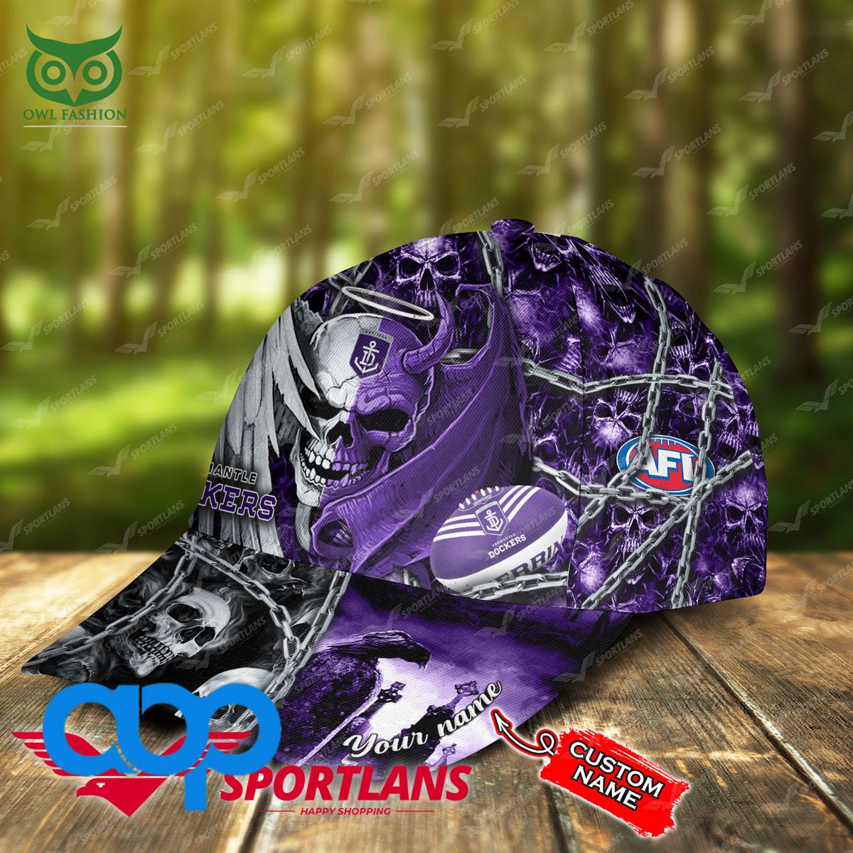 Fremantle Football Club AFL Personalized 3D Printed Cap