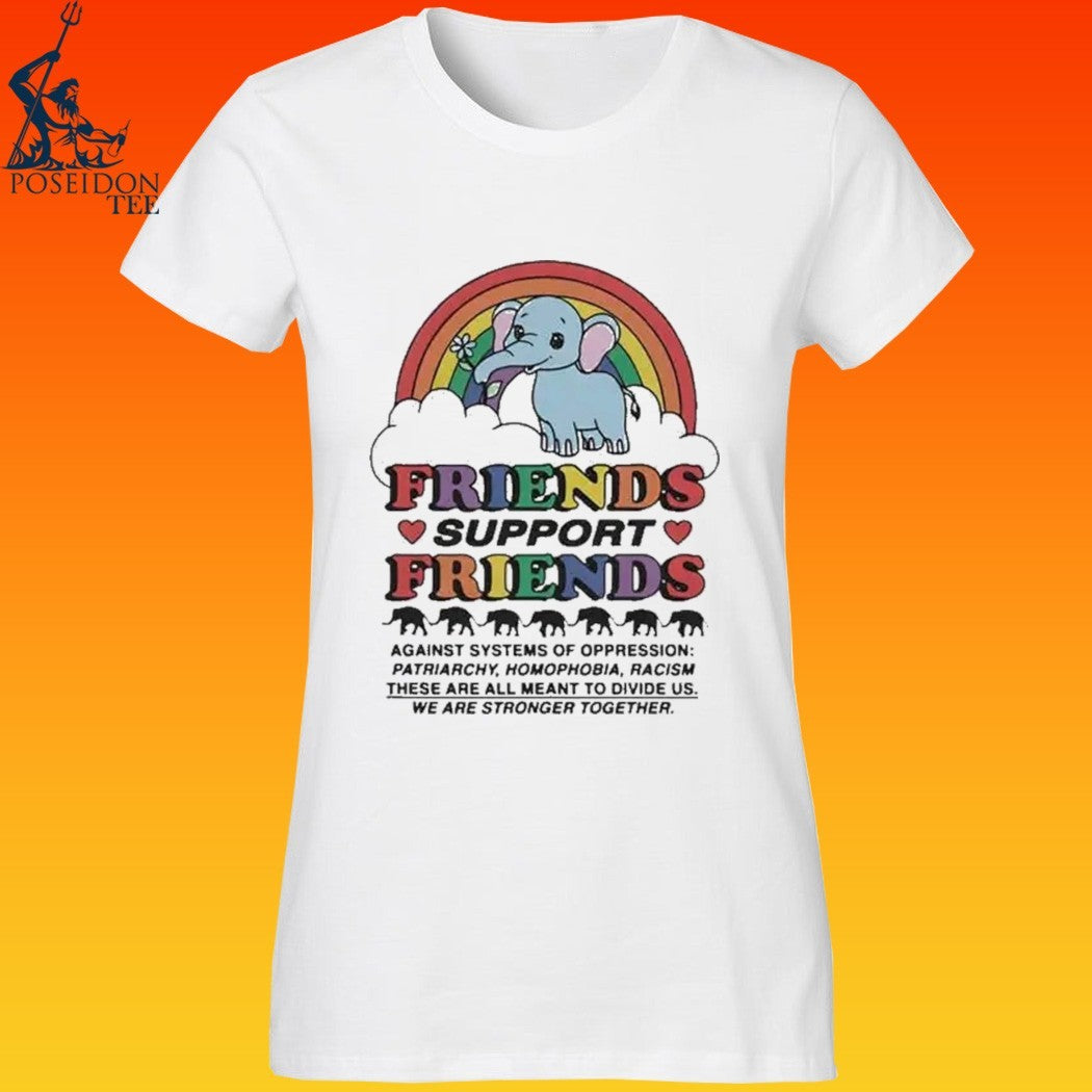 Friends Support Friends Environmental Awareness Kawaii T-shirt