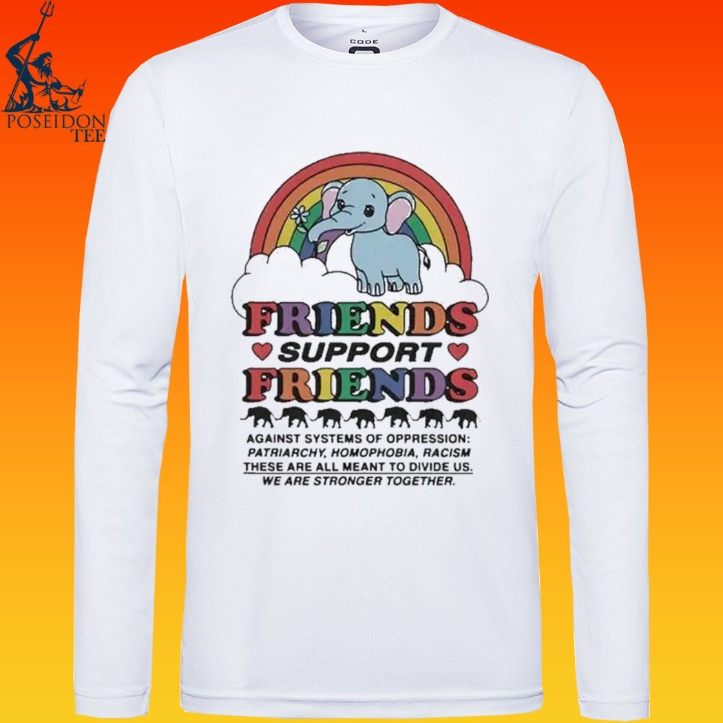 Friends Support Friends Environmental Awareness Kawaii T-shirt