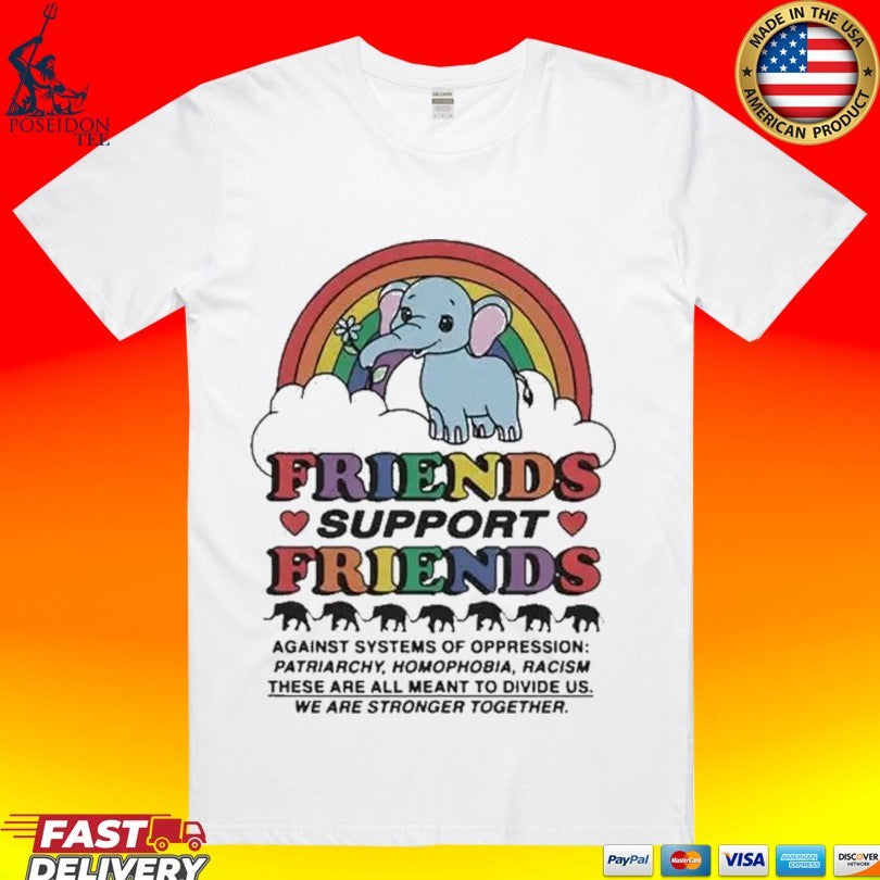 Friends Support Friends Environmental Awareness Kawaii T-shirt