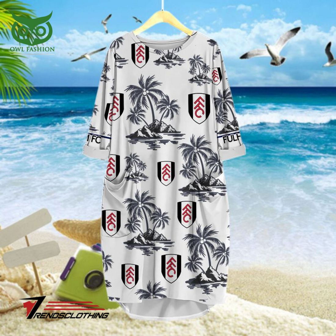 Fulham F.C Premier League White Hawaiian Shirt