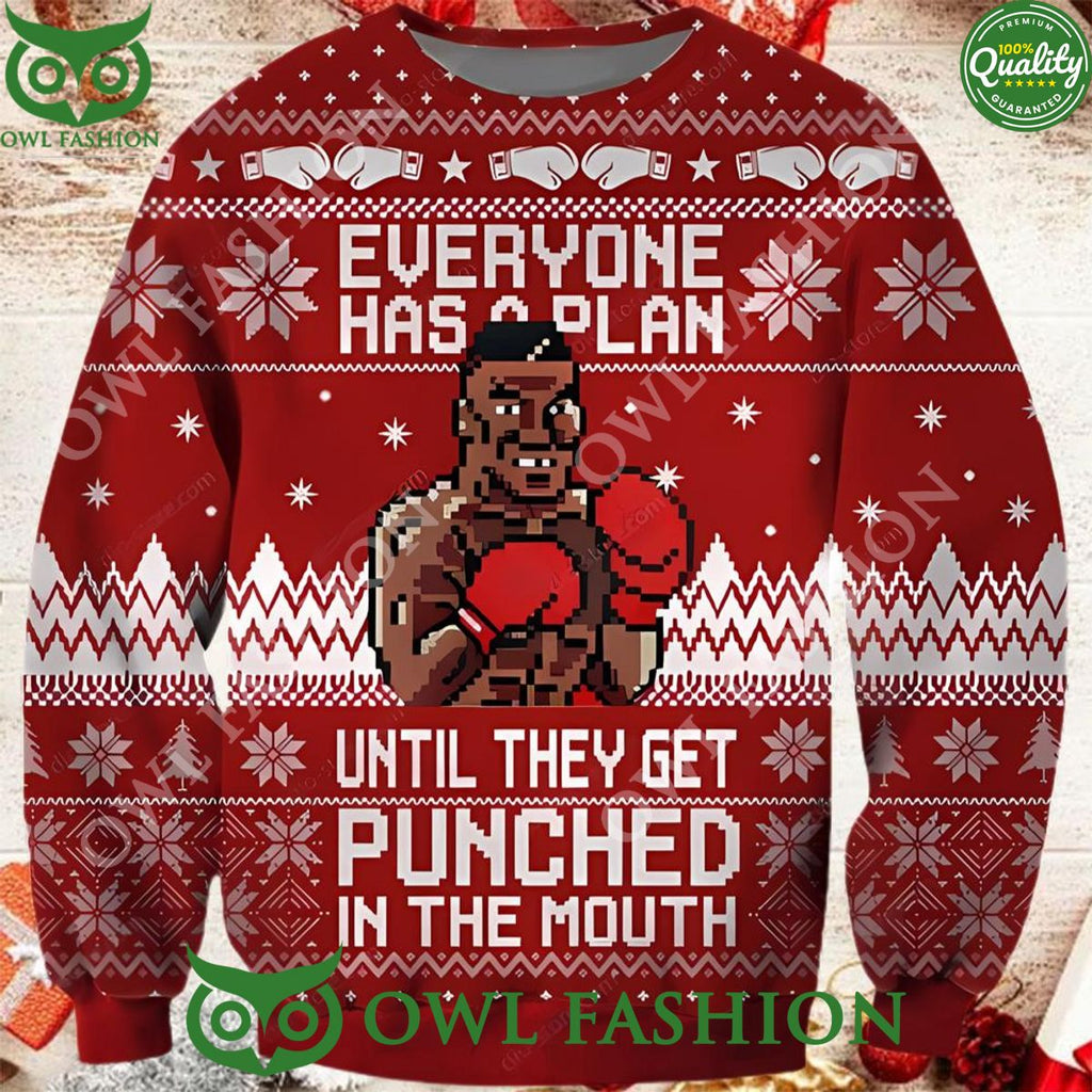 Funny Mike Tyson Ugly Sweater Jumper All Over Print Christmas Gift