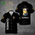 Funny Minion Loves Guinness Premium Hawaiian Shirt Gift For Beer Drinkers