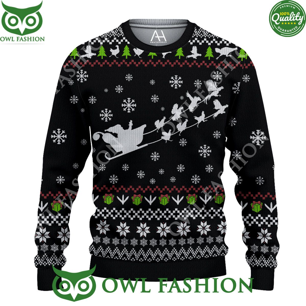 Funny Rooster Christmas 3D AOP Ugly Sweater Jumper