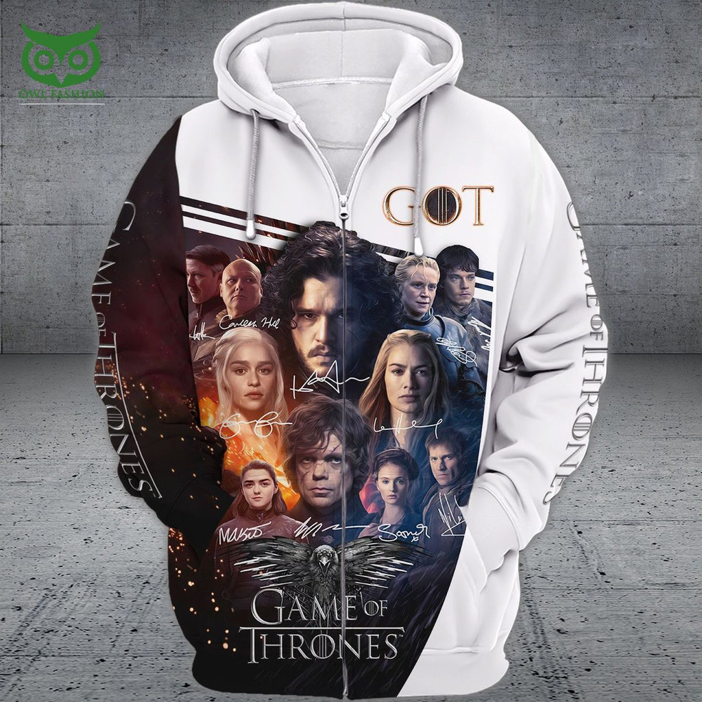 Game of Thrones Poster GOT 3D Tshirt Zipper Hoodie