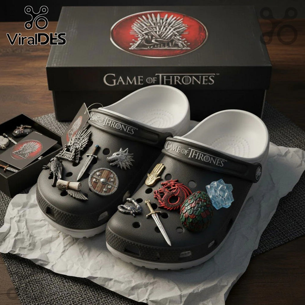 Game of Thrones Premium Crocs Clogs With Charms