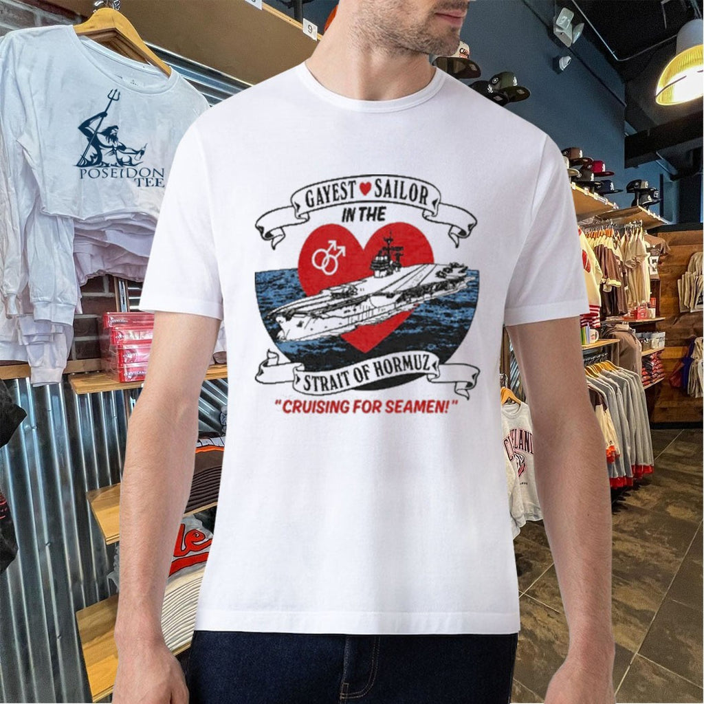 Gayest Sailor Strait Of Hormuz Pride Navy T-shirt