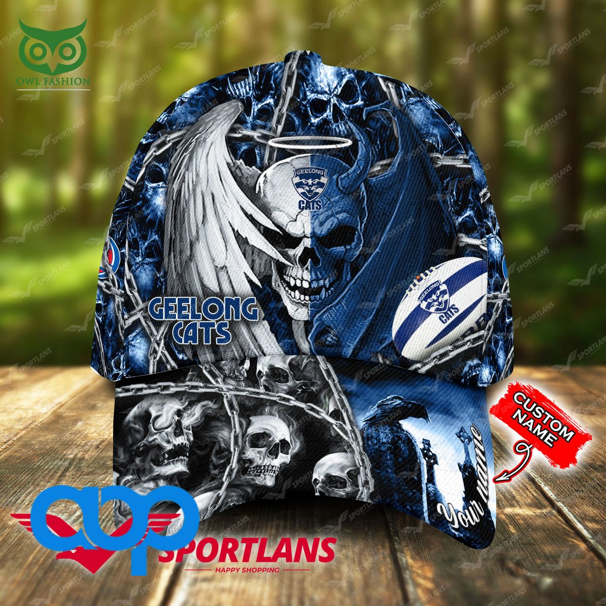 Geelong Football Club AFL Personalized 3D Printed Cap
